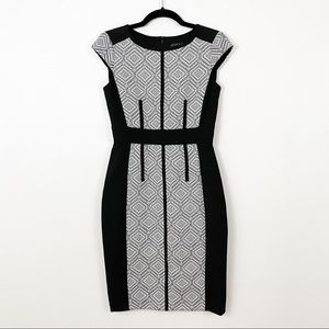 ANTONIO MELANI Black and White Mini Dress